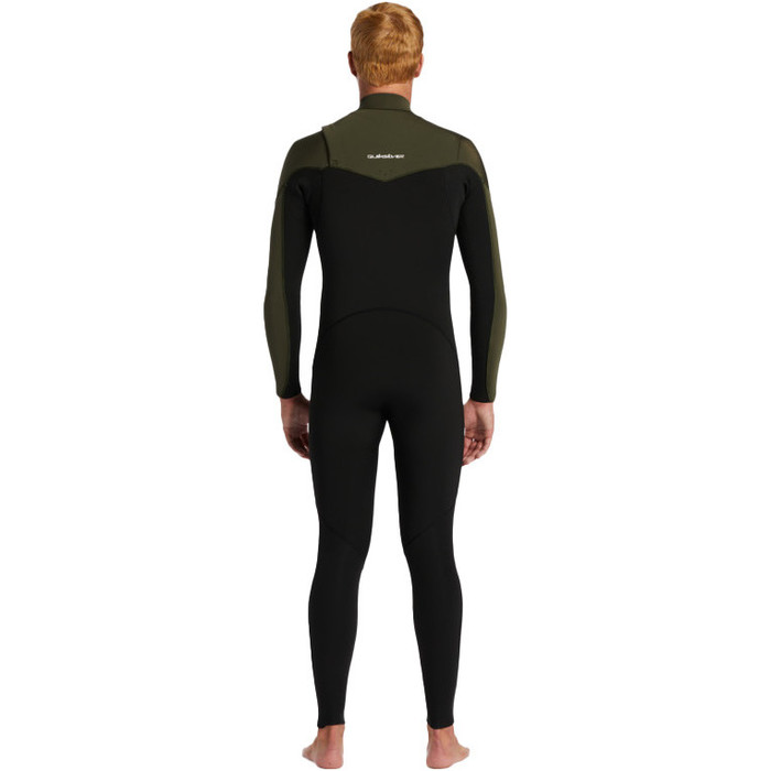 2024 Quiksilver Mens Everyday Sessions 4/3mm GBS Chest Zip Wetsuit EQYW103201 - Black / Thyme